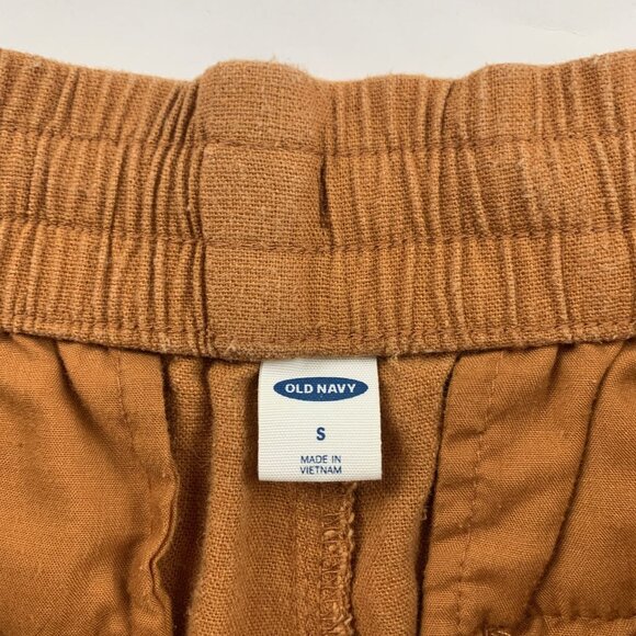 Old Navy Tiger Eye Linen Blend Slim Leg Ankle Pant S - Picture 3 of 6